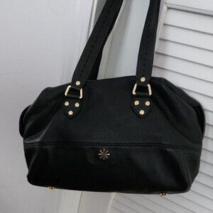 ISAAC MIZRAHI LIVE! Genuine Leather Satchel - Black